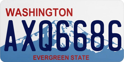 WA license plate AXQ6686