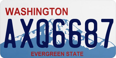 WA license plate AXQ6687