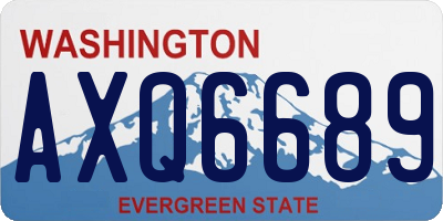 WA license plate AXQ6689