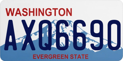 WA license plate AXQ6690