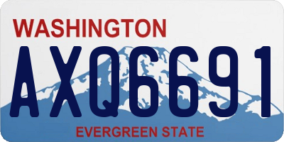 WA license plate AXQ6691