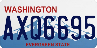 WA license plate AXQ6695