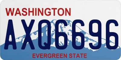 WA license plate AXQ6696