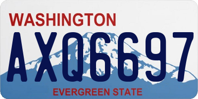 WA license plate AXQ6697