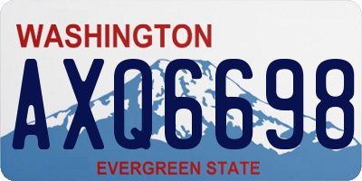 WA license plate AXQ6698