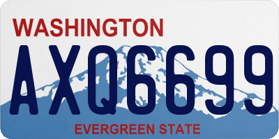 WA license plate AXQ6699