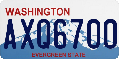 WA license plate AXQ6700
