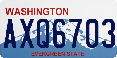 WA license plate AXQ6703