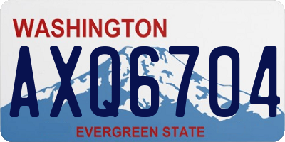 WA license plate AXQ6704