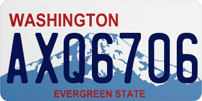 WA license plate AXQ6706