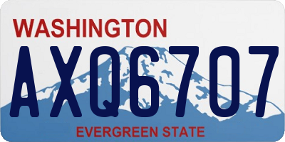 WA license plate AXQ6707