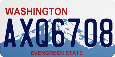 WA license plate AXQ6708