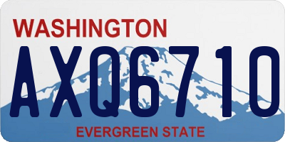 WA license plate AXQ6710