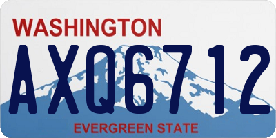 WA license plate AXQ6712