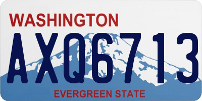 WA license plate AXQ6713