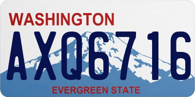 WA license plate AXQ6716