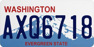 WA license plate AXQ6718