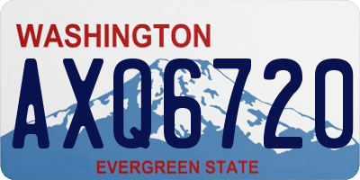 WA license plate AXQ6720