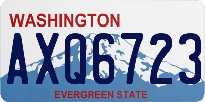 WA license plate AXQ6723