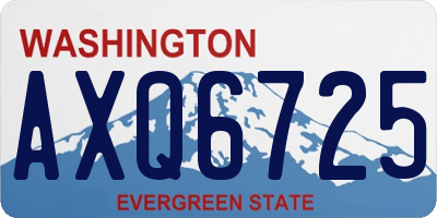 WA license plate AXQ6725