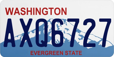 WA license plate AXQ6727