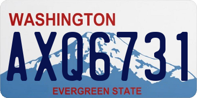 WA license plate AXQ6731