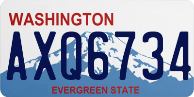 WA license plate AXQ6734