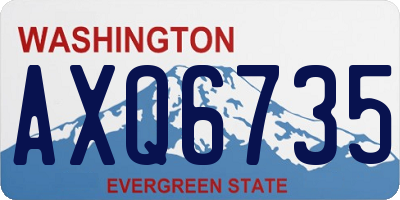 WA license plate AXQ6735
