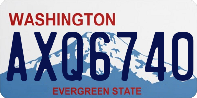 WA license plate AXQ6740