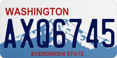 WA license plate AXQ6745