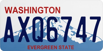 WA license plate AXQ6747
