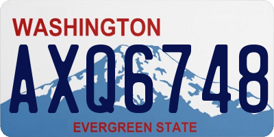 WA license plate AXQ6748