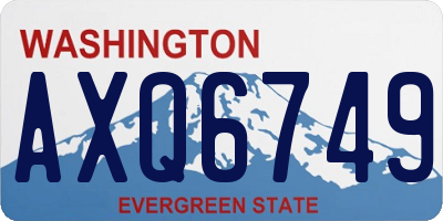 WA license plate AXQ6749