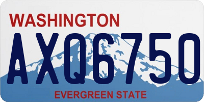 WA license plate AXQ6750