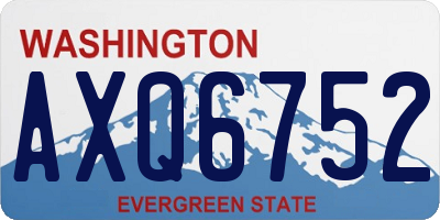 WA license plate AXQ6752