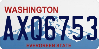 WA license plate AXQ6753