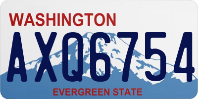 WA license plate AXQ6754