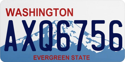 WA license plate AXQ6756