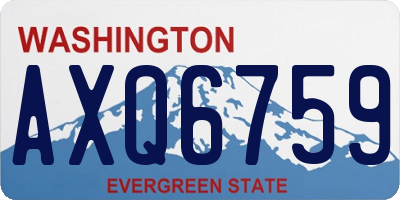 WA license plate AXQ6759