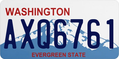 WA license plate AXQ6761