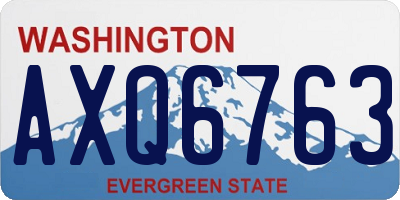 WA license plate AXQ6763