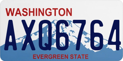 WA license plate AXQ6764