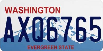 WA license plate AXQ6765