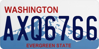 WA license plate AXQ6766