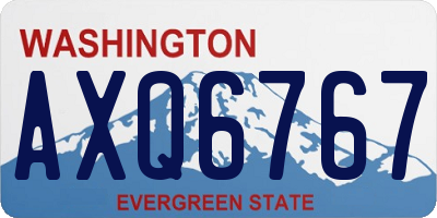 WA license plate AXQ6767