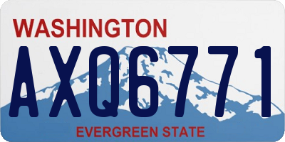 WA license plate AXQ6771
