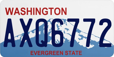 WA license plate AXQ6772