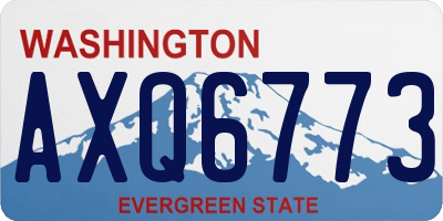 WA license plate AXQ6773