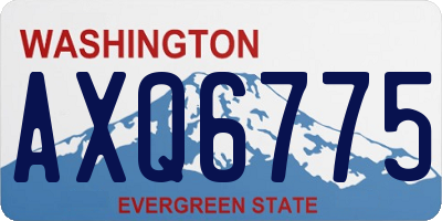 WA license plate AXQ6775