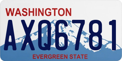 WA license plate AXQ6781